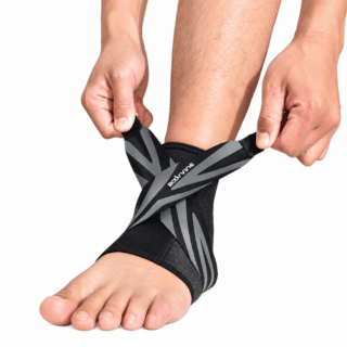 Bodyvine Sport Enkelbrace Lichtgewicht Enkelbandage Verzwikte Enkel Enkelinstabiliteit Zwart
