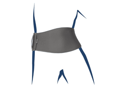 Basko Stoma HydroActive Bandage - Zwembandage Voor Stoma - XXXL - Grijs/zilver