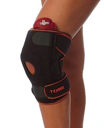 Teyder Universele met Hot Cold Pack Kniebandage - One size - Universeel - Zwart