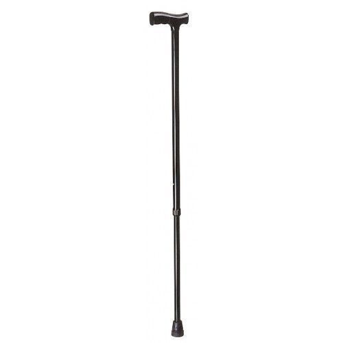Thuasne Aluminium Wandelstok met Houten Handgreep T-vorm - One size - Universeel - Zwart